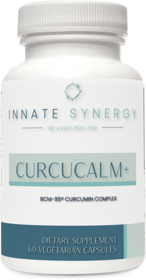 CurcuCalm+ bottle from Innate Synergy from Dr. Kasey Holland, ND